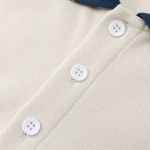 Поло песочный/темно-синий/коричневый - фото 5