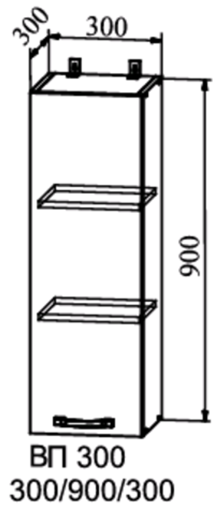 шкаф верхний высокий 300 гарда