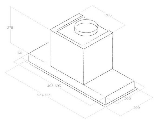Вытяжка Elica HIDDEN 2.0 IX/A/72
