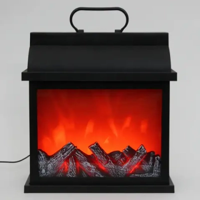 Сувенир с подсветкой «КАМИН - Семейный очаг» 29,8*13*32 см (питание от USB и батареек)