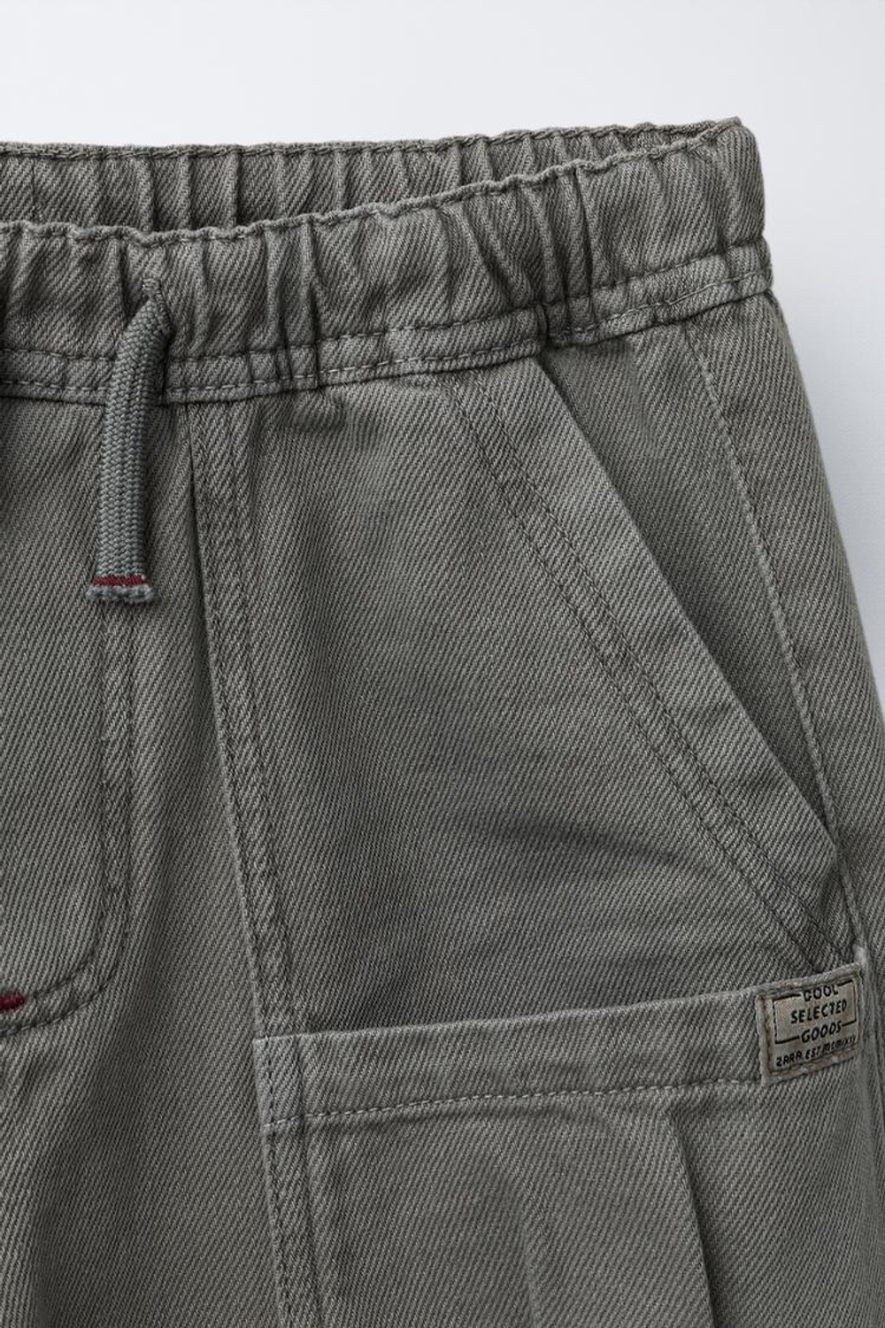 ZARA БРЮКИ BALLOON С КАРМАНАМИ, СЕРЫЙ МЕЛАНЖ