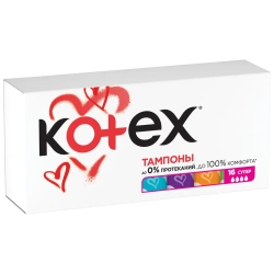 Kotex Тампоны Супер Silky Cover, 16 шт. Котекс