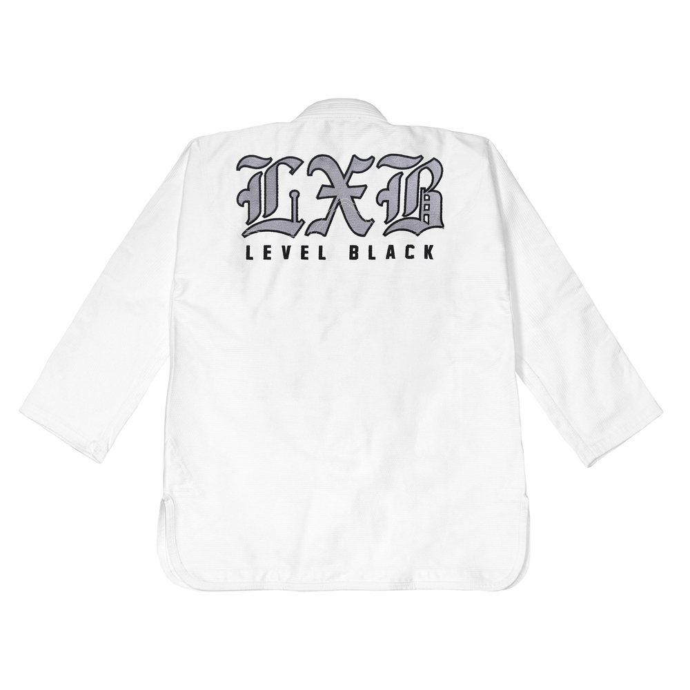 Кимоно Level x Black STEEL GRAY - White