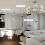 Подвесная люстра Crystal Lux LUXURY SP16 GOLD