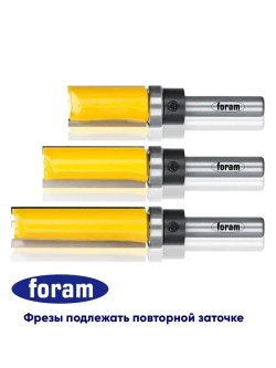 Фреза кромочная прямая (обгонная) с верхним подшипником 16х30