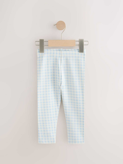 Легинсы для девочки Next AG9-943, 3 шт., Голубой, Кремовый