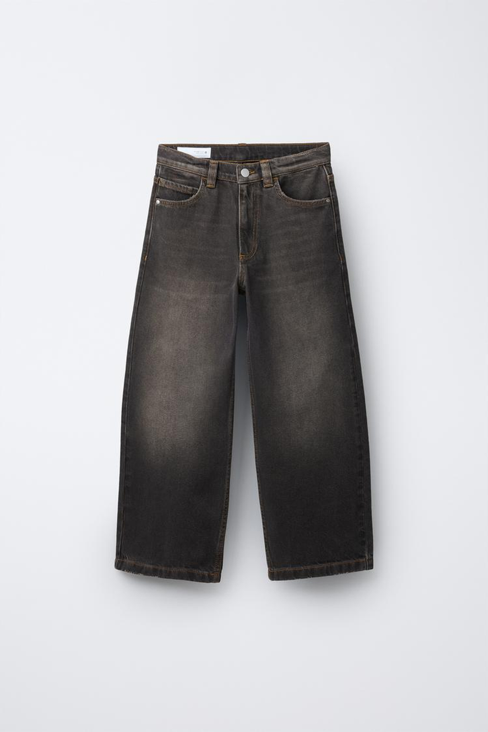 ZARA ДЖИНСЫ SKATER OVERDYE, КОРИЧНЕВЫЙ