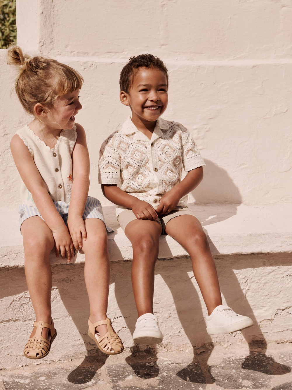 Кардиган с коротким рукавом Next AA9-510, Бежевый, Белый