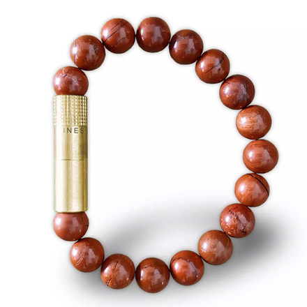Браслет с пробойником для сигар SOLO BRASS Красная яшма 10 mm