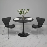 Комплект из 2-х стульев Seven Style чёрный с хромированными ножками