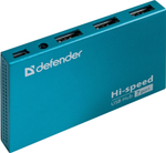 Переходник Defender USB 2.0 (F), USB 2.0 (M) голубой