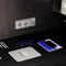 Выключатель встраиваемый VOLTUM S70 двухклавишный с подсветкой 10А, (шелк) vls020204