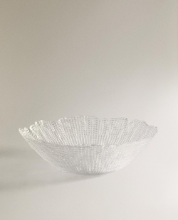 Zara Home блюдо сервировочное из стекла, цвет прозрачный, 27.5 см