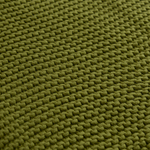 Плед из хлопка жемчужной вязки оливкового цвета из коллекции essential, 130х180 см