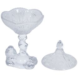 Сахарница стеклянная с крышкой Зарничка Свитти Белый