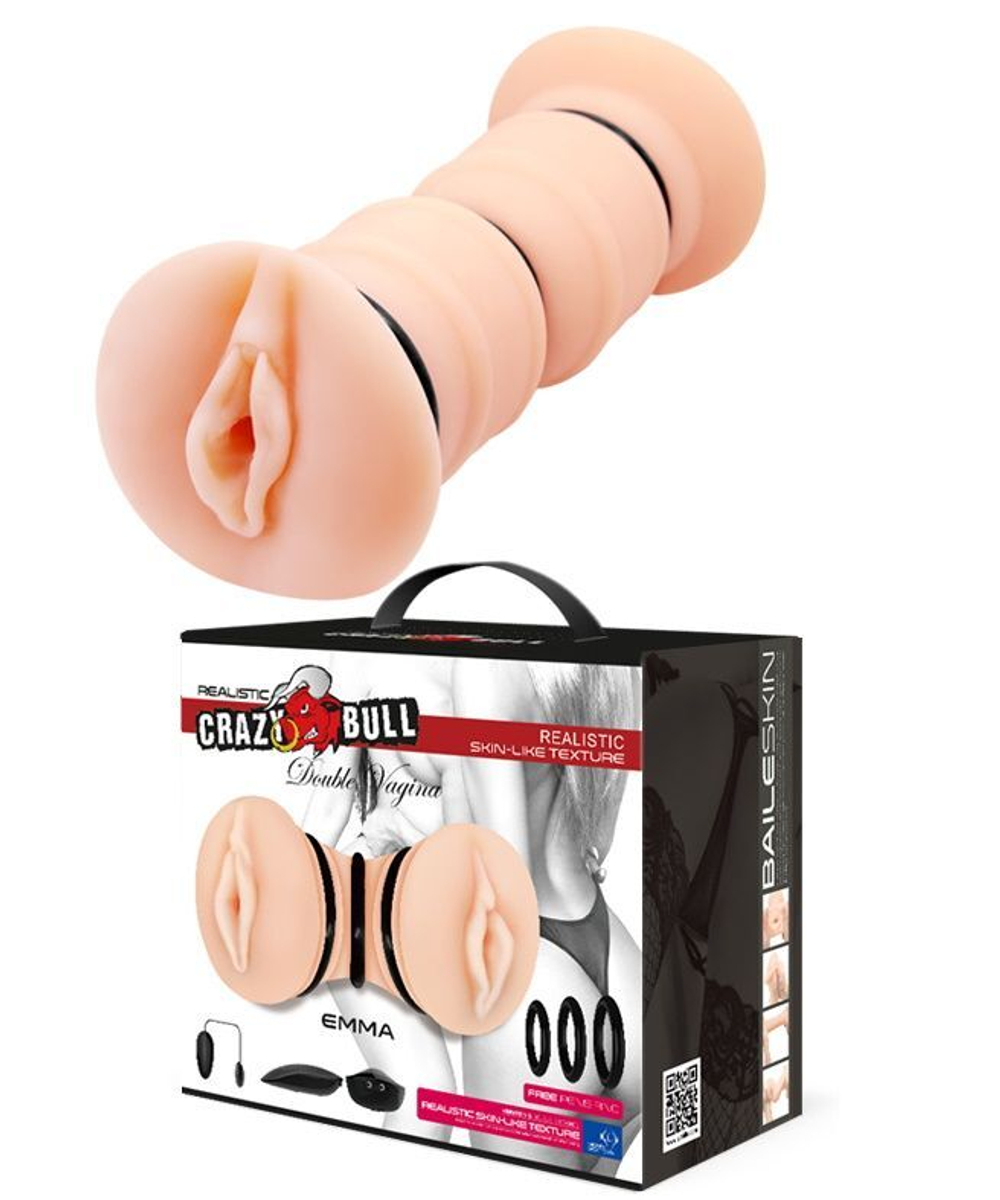 Вибромастурбатор-вагина Baile Michelle, двусторонний, 19 см