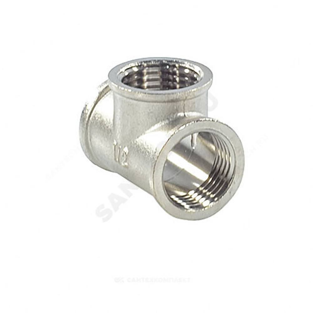 Тройник латунь никель Ду 40 (1 1/2") ВР/ВР SantechSystems