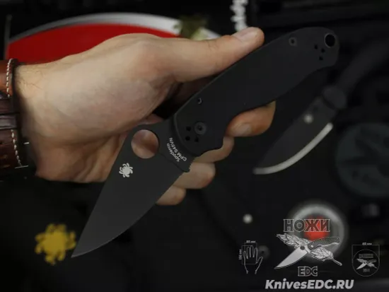 Нож складной Spyderco Para 3 223GPBK c клинком сатин CPM-S45VN, рукоять черная G10