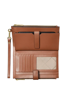 Кошелек Michael Kors Jet Set Travel Signature Logo | Коричневый с песочным