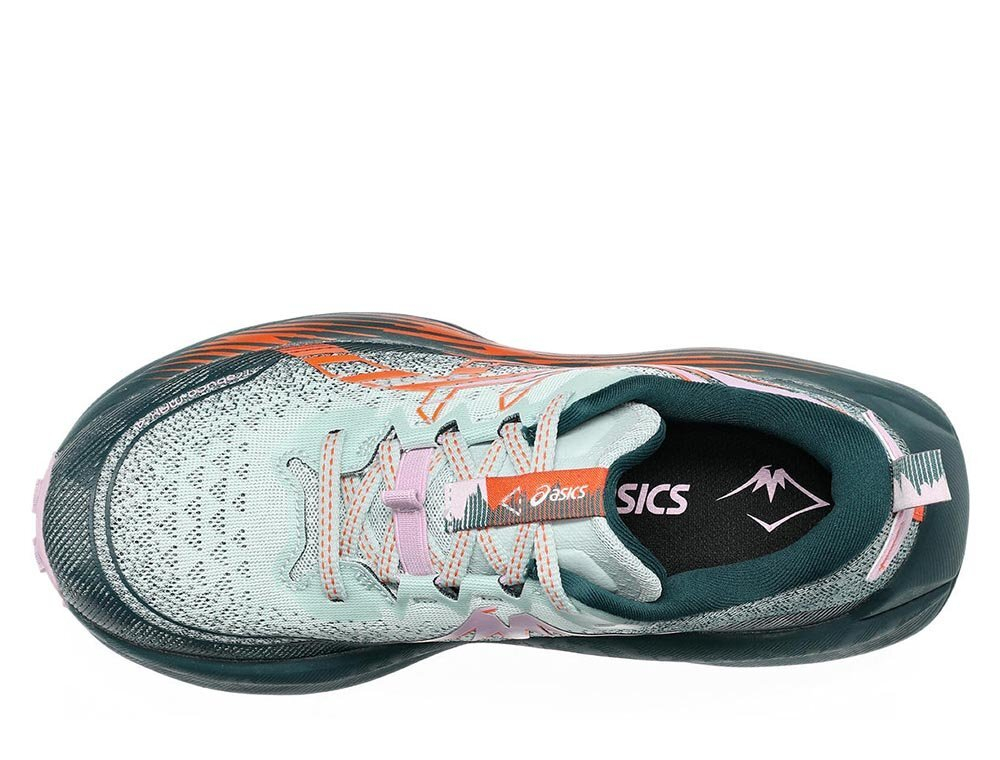 Кроссовки для бега женские Asics Trabuco Max 4 W Зеленo-оранжевые