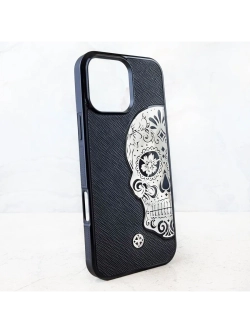 Чехол iPhone 14 Pro Max - Mexican Katrina's Skull Saffiano