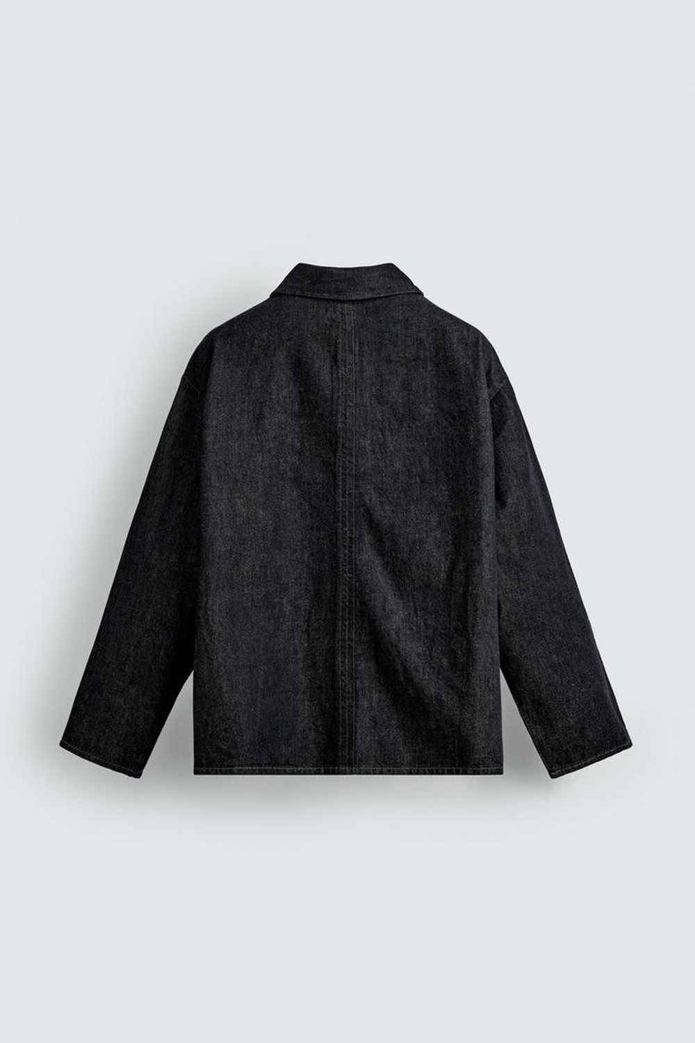 ZARA ДЖИНСОВАЯ КУРТКА-РУБАШКА RELAXED FIT, СИНИЙ