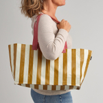 Сумка IKEA SACKKARRA (САККАРРА), Бело-желтый, 18x45x28 см, 22 л