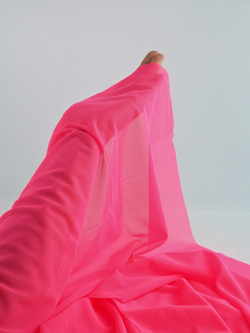 Сетка эластичная розово-красная неоновая метражом