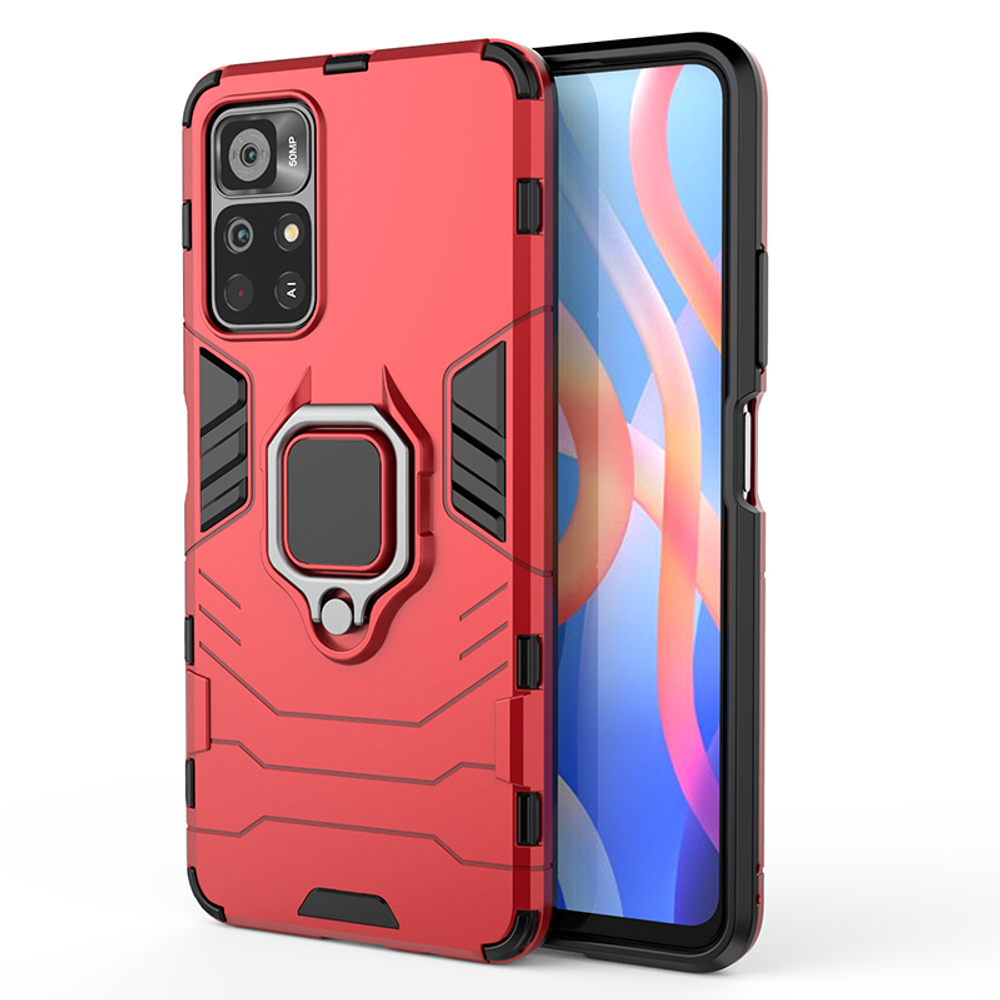 Противоударный чехол с кольцом Panther Case для Xiaomi Poco M4 Pro 5G