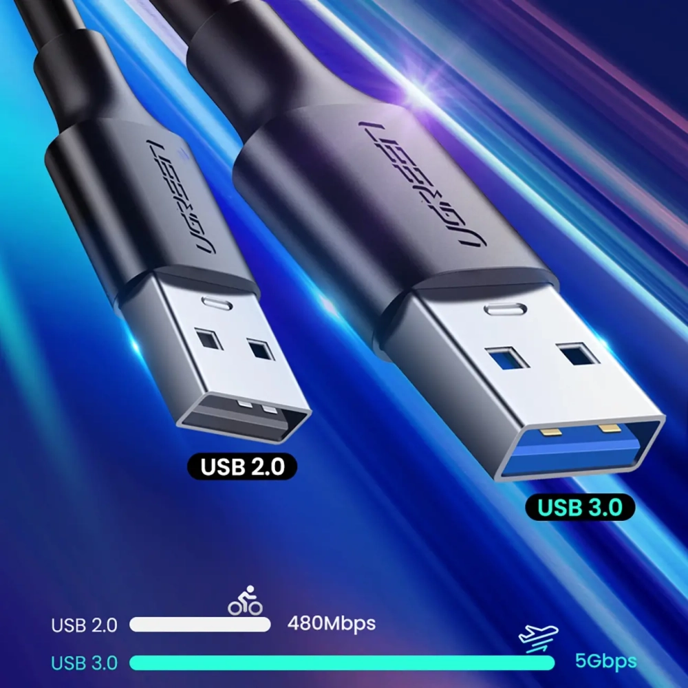 Кабель USB 3.0 - USB C, 5Gbps, 3A, QC 3.0, 1m, UGREEN 20882