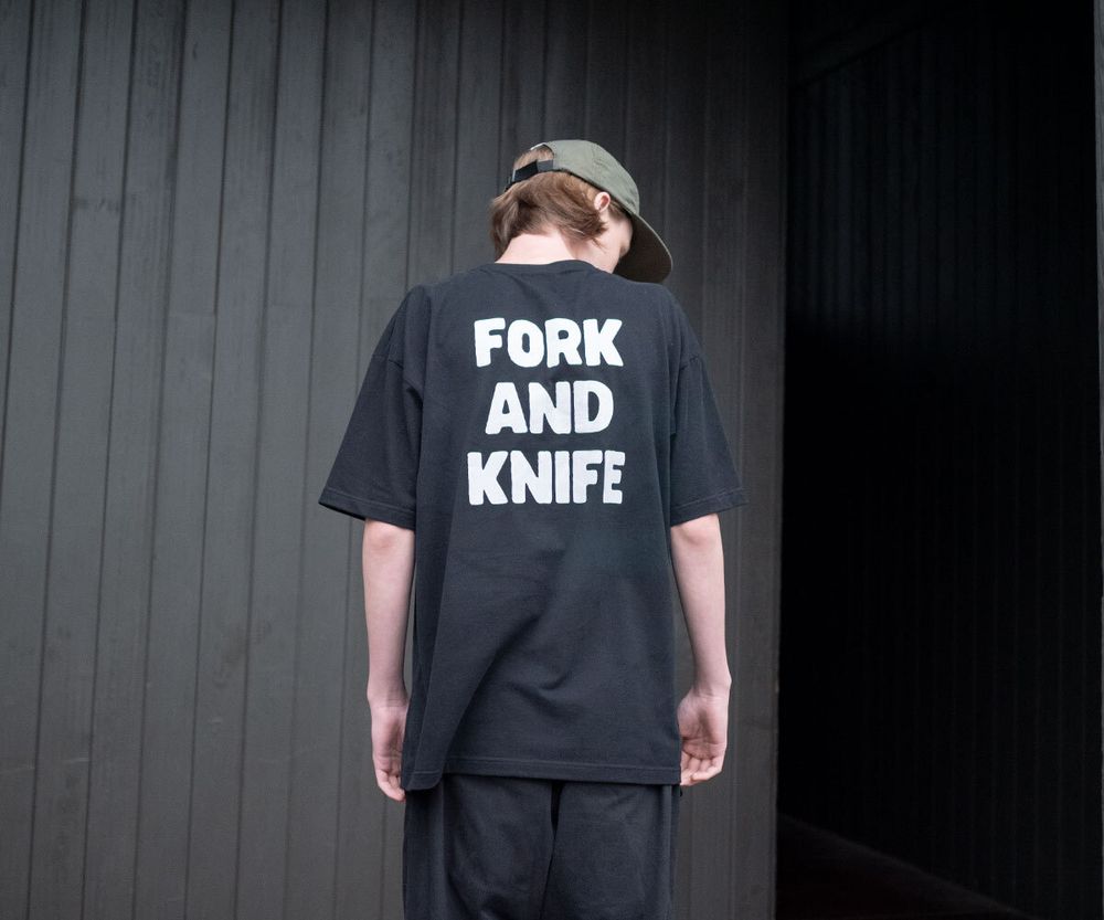 Футболка Hardlunch оверсайз F&K черная