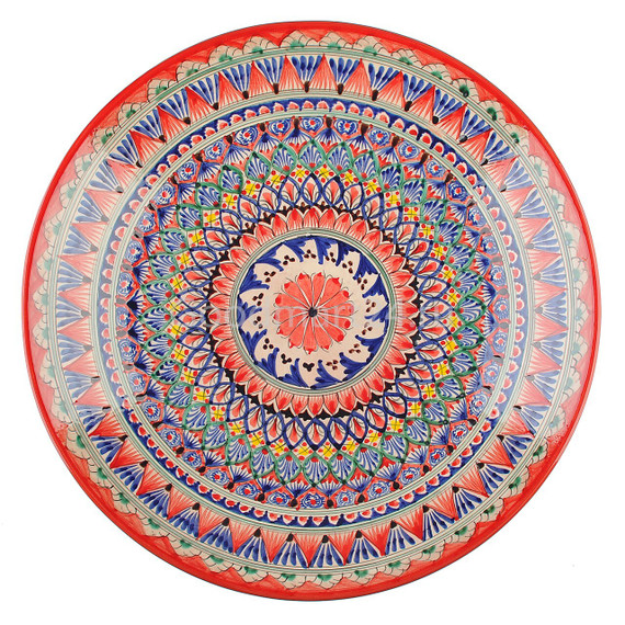 Ляган Риштан 43 см красный Мехроб