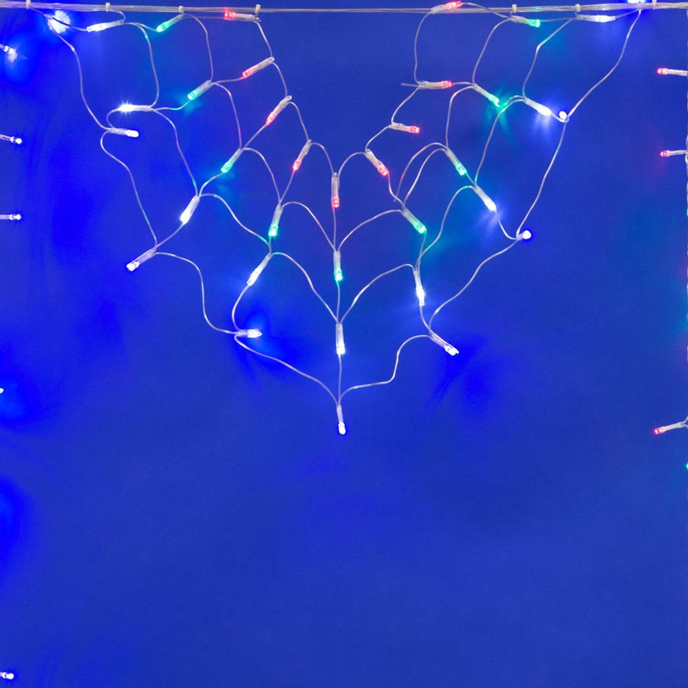 ULD-E1906-180-DTK MULTI IP20 RAINBOW-2 Занавес светодиодный фигурный Радуга. 1.9х0.6м. 14 подвесов. 180 светодиодов. Красный. зеленый. белый. синий свет. Провод прозрачный. TM Uniel.