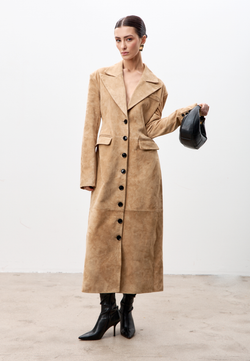 Тренч из натуральной замши