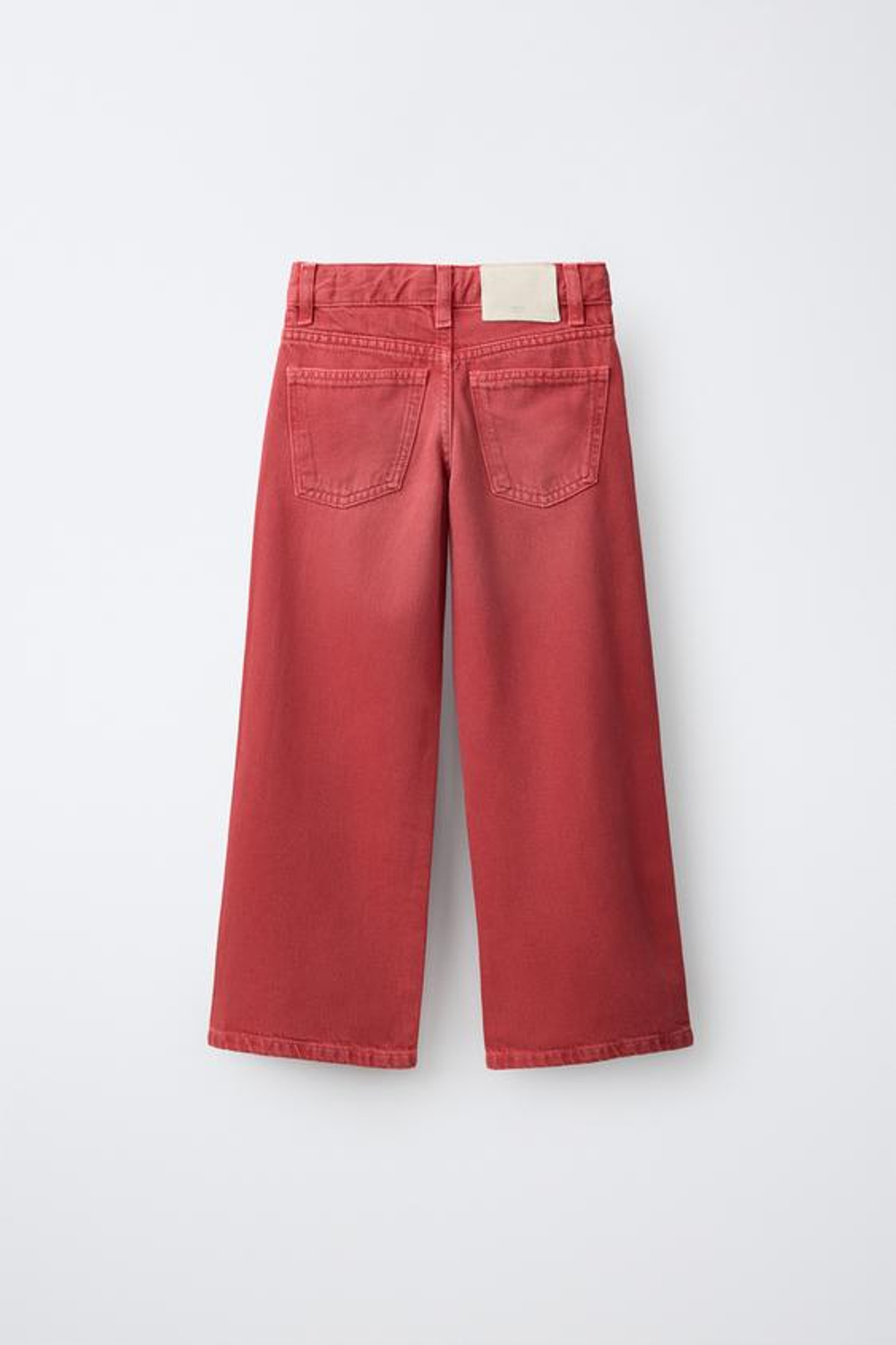 ZARA ДЖИНСЫ WIDE LEG, КРАСНЫЙ