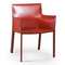 Стул с подлокотниками Barrie красная кожа