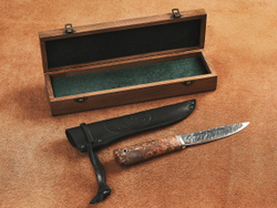 Якутский нож "Амга", сталь Х12МФ, рукоять карельская береза