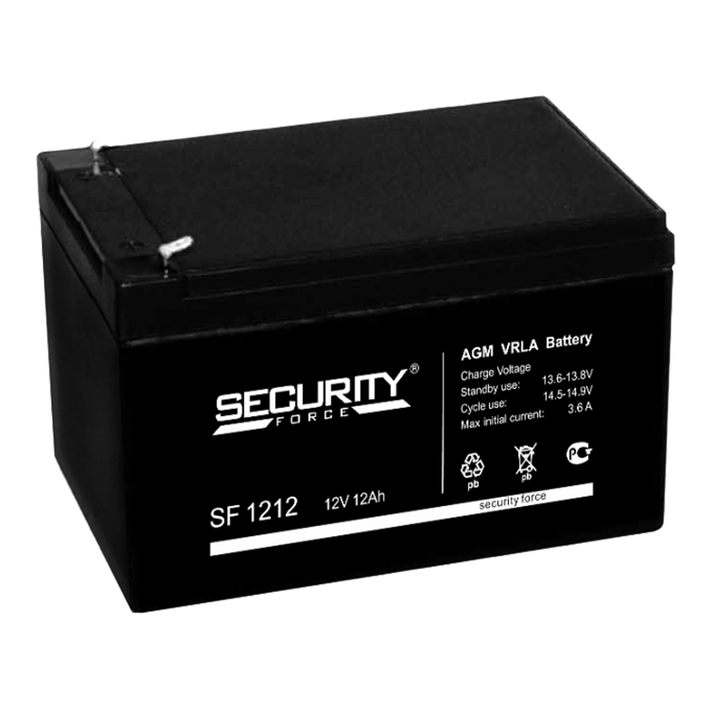 Аккумулятор 12,0 А/ч (SF 1212), ЧЕРНЫЙ, (4614030010001)