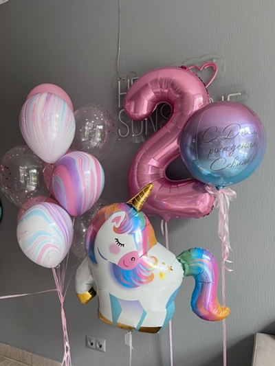 Набор шаров Яркий Единорог