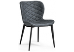 Стул на металлокаркасе Woodville Катабучи ткань kiprus 12, черный глянец