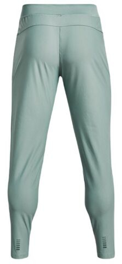 Мужские теннисные штаны Under Armour Men's Qualifier Run 2.0 Pants - fresco green/reflective