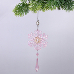 Подвеска «Ледяная снежинка» 8,5*20 см, Розовый
