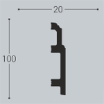 Плинтус напольный П10 (100*20*2000мм) Bello Deco