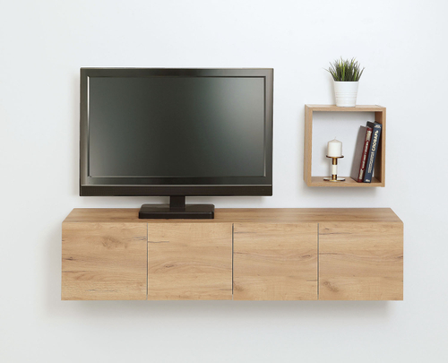 МФ.04.08.000 Тумба ТВ навесная Дуб крафт золотой К003PW Дуб крафт золотой К003PW Элегия