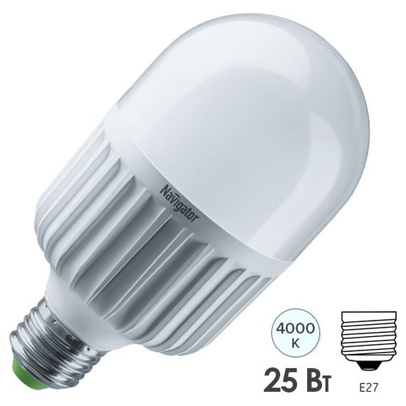 Лампа светодиодная Navigator T75 220V Е27 25W 4000К 21784