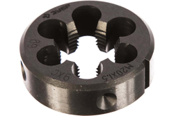 Круглая ручная плашка для нарезания метрической резьбы, мелкий шаг, Зубр "МАСТЕР" М20x1,5 4-28022-20-1.5