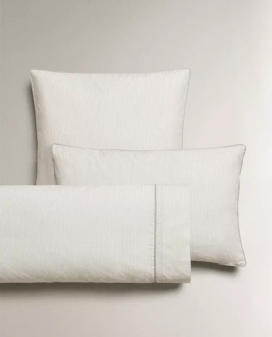 ZARA HOME ДЕТСКАЯ НАВОЛОЧКА В ПОЛОСКУ, СЕРЫЙ