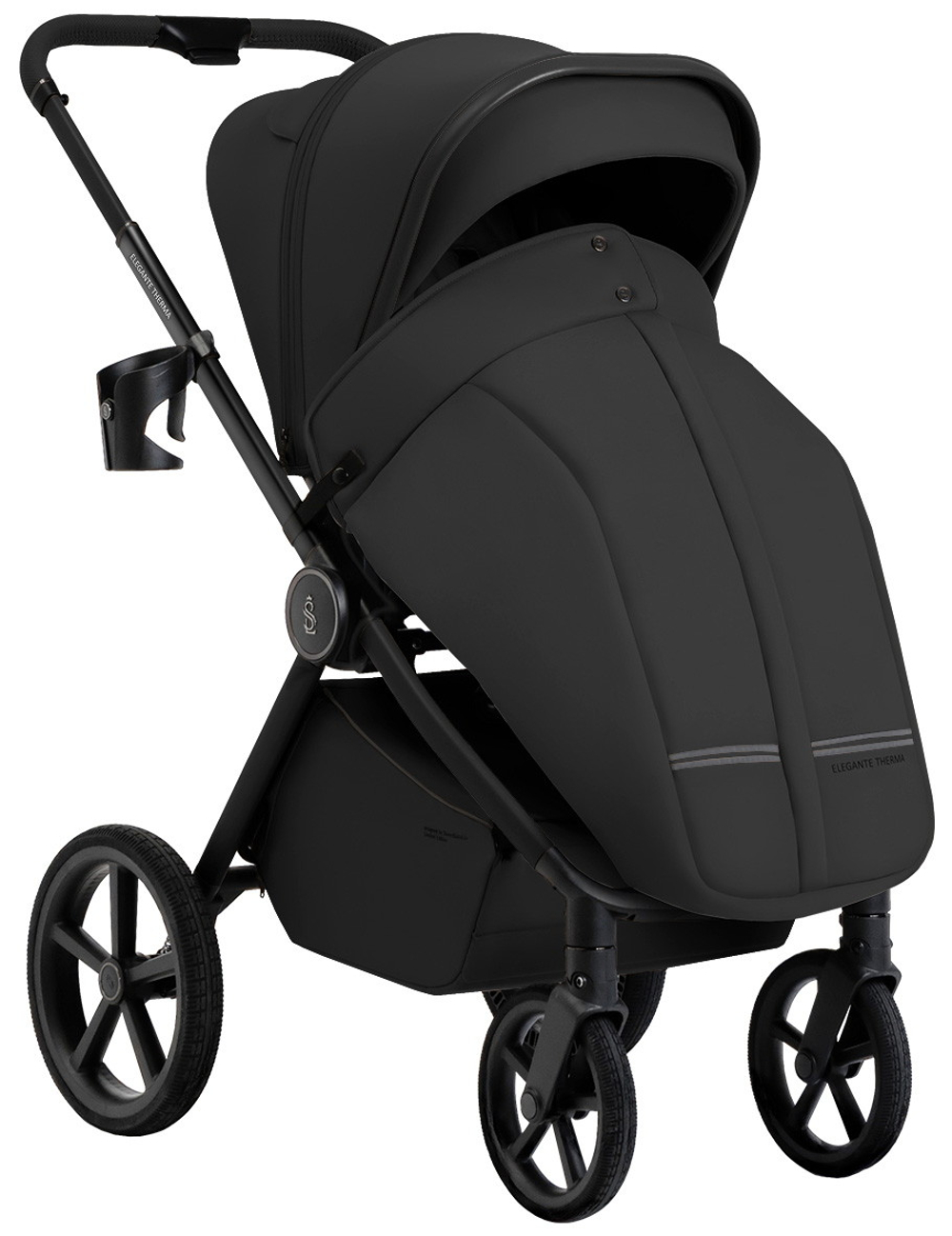 Коляска 4 в 1 Sweet Baby SBL Elegante Therma Colore + автокресло Elegante Plus с базой i-Size ISOFIX DK780 Black