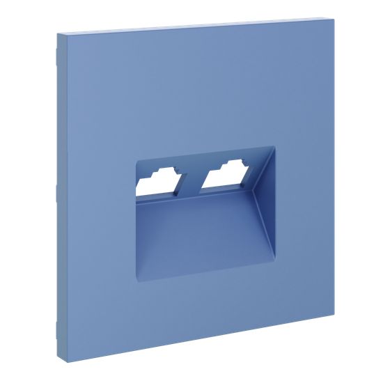 Накладка для розетки компьютерной двойной RJ45+RJ45 кат.6, S70 (деним)