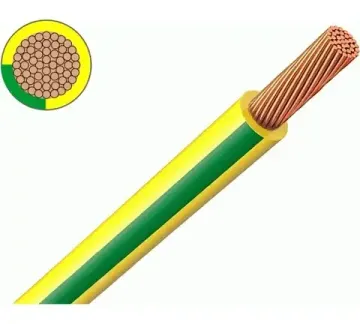 Провод ПуГВ (ПВ-3) 1х 6 ГОСТ желто-зеленый Коаксиал